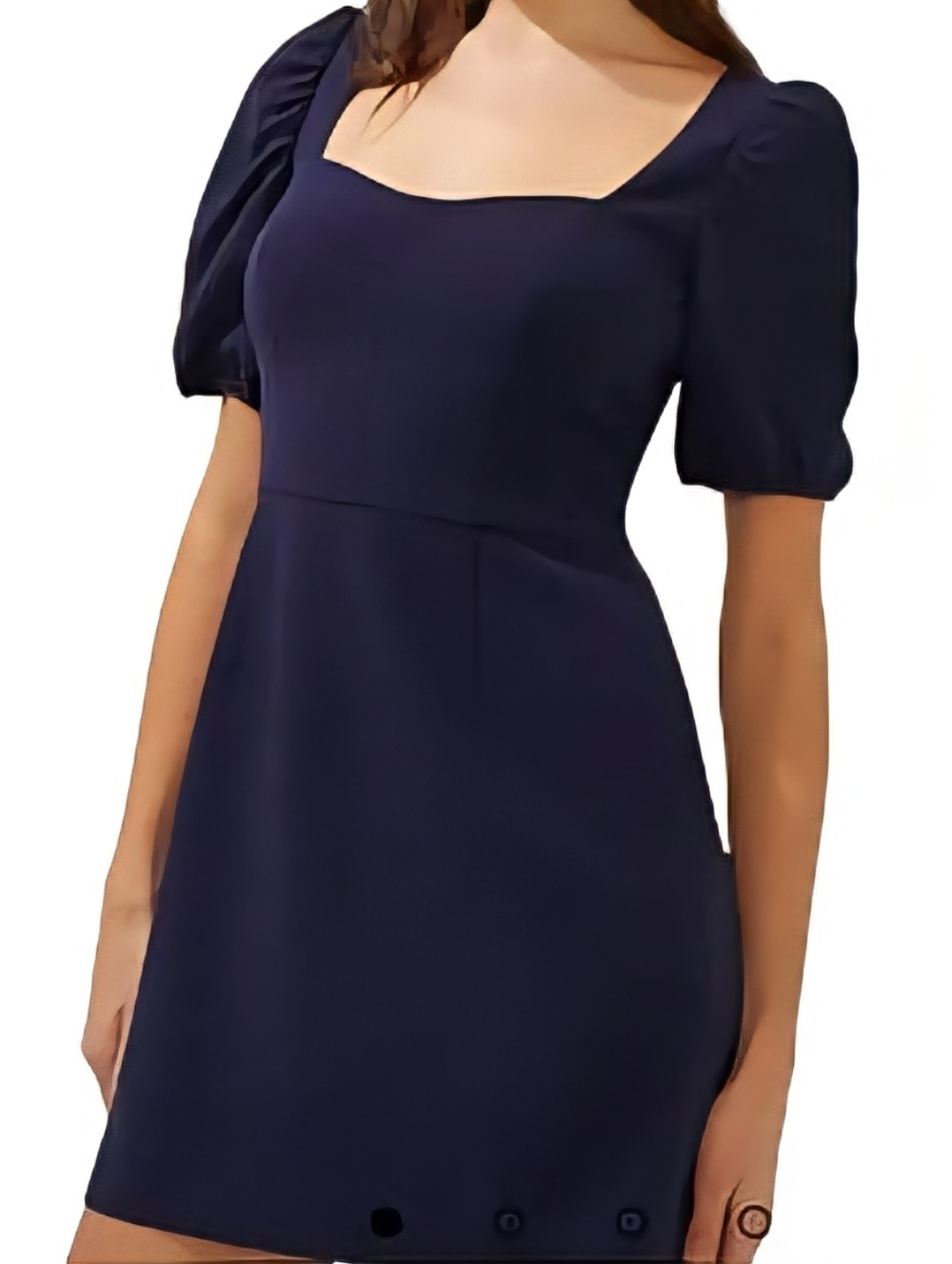 French Connection Berina Whisper Mini Dress Blue Sz 8 Romantic Feminine